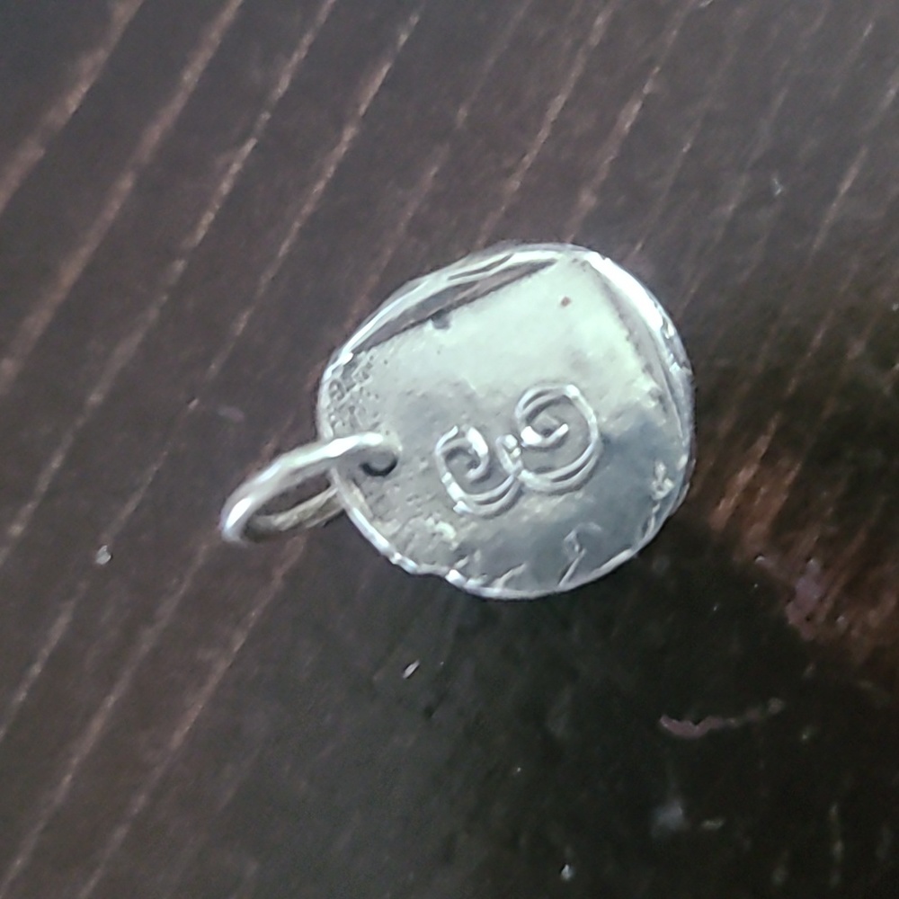 Waxing Poetic Letter "E" Charm .925 silver